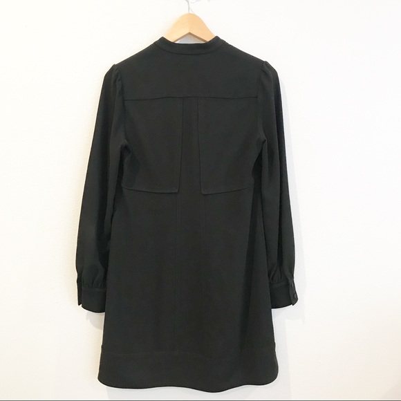 DVF Veda Crepe Babydoll Dress LBD - Picture 7 of 8